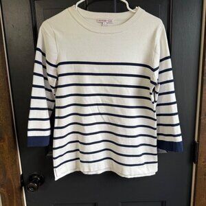 Peter Millar Multicolor Striped Cream Soft Pullover Golf Sweater Women’s Medium